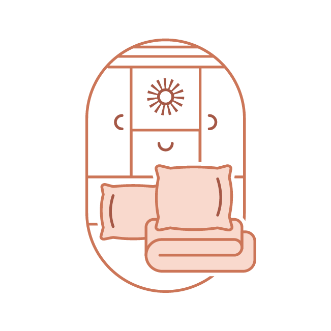 Illustration d'un van aménagé avec un lit confortable et une fenêtre ensoleillée, idéal pour optimiser l'espace dans la vie en van. Pour une vie nomade en Alsace avec Cosy Van à Strasbourg.